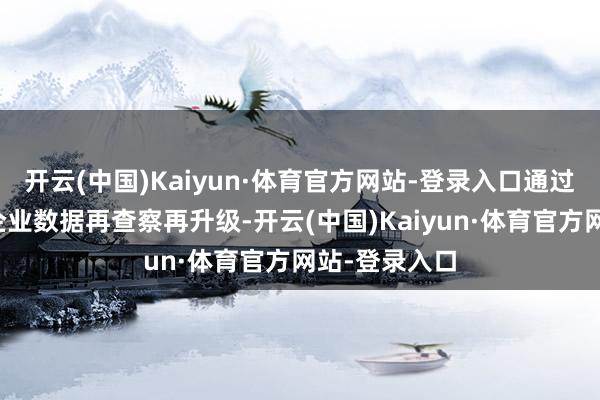 开云(中国)Kaiyun·体育官方网站-登录入口通过行业数据与企业数据再查察再升级-开云(中国)Kaiyun·体育官方网站-登录入口