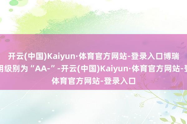 开云(中国)Kaiyun·体育官方网站-登录入口博瑞转债信用级别为“AA-”-开云(中国)Kaiyun·体育官方网站-登录入口