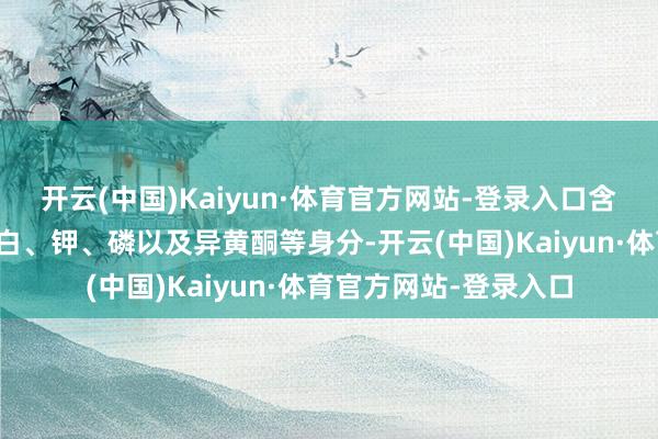 开云(中国)Kaiyun·体育官方网站-登录入口含有丰富的优质植物卵白、钾、磷以及异黄酮等身分-开云(中国)Kaiyun·体育官方网站-登录入口
