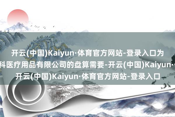 开云(中国)Kaiyun·体育官方网站-登录入口为倨傲全资子公司安徽英科医疗用品有限公司的盘算需要-开云(中国)Kaiyun·体育官方网站-登录入口