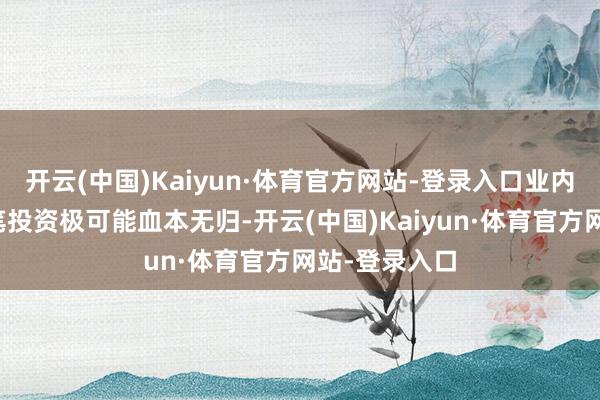 开云(中国)Kaiyun·体育官方网站-登录入口业内广泛认为这笔投资极可能血本无归-开云(中国)Kaiyun·体育官方网站-登录入口
