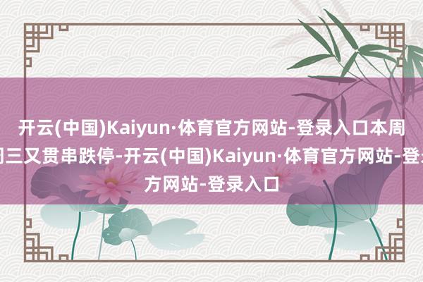 开云(中国)Kaiyun·体育官方网站-登录入口本周二和周三又贯串跌停-开云(中国)Kaiyun·体育官方网站-登录入口