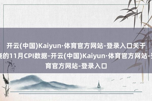 开云(中国)Kaiyun·体育官方网站-登录入口　　关于行将揭晓的11月CPI数据-开云(中国)Kaiyun·体育官方网站-登录入口