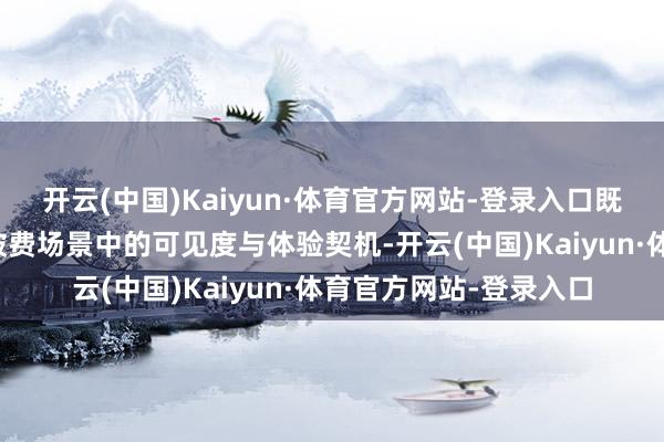 开云(中国)Kaiyun·体育官方网站-登录入口既不错擢升其在高价值破费场景中的可见度与体验契机-开云(中国)Kaiyun·体育官方网站-登录入口