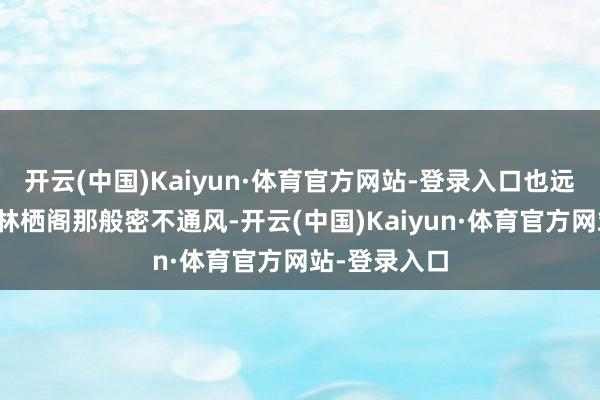 开云(中国)Kaiyun·体育官方网站-登录入口也远莫得从前的林栖阁那般密不通风-开云(中国)Kaiyun·体育官方网站-登录入口