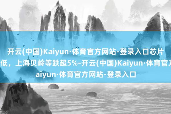 开云(中国)Kaiyun·体育官方网站-登录入口芯片股午后合手续走低，上海贝岭等跌超5%-开云(中国)Kaiyun·体育官方网站-登录入口