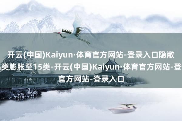 开云(中国)Kaiyun·体育官方网站-登录入口隐敝产物品类膨胀至15类-开云(中国)Kaiyun·体育官方网站-登录入口