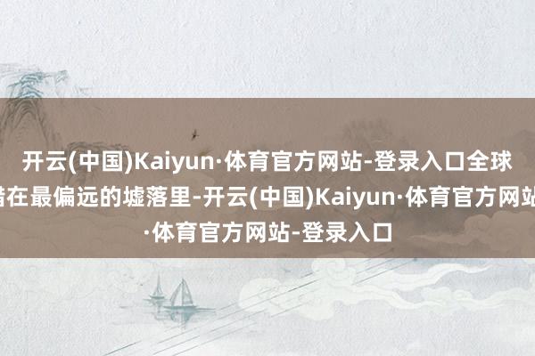 开云(中国)Kaiyun·体育官方网站-登录入口全球搭客才不错在最偏远的墟落里-开云(中国)Kaiyun·体育官方网站-登录入口